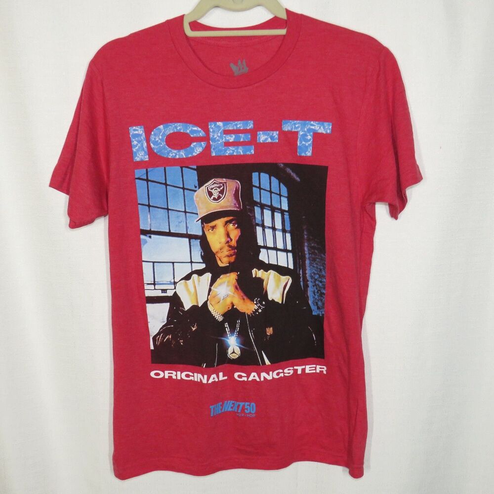 Legends Apparel Ice-T Original Gangster Red Cotton Tee Unisex Adult Size Small